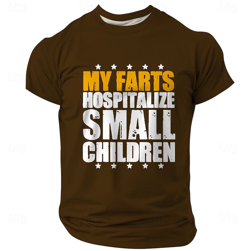 Men's Funny Graphic T-Shirt - My Farts Hospitalize Small Children Slogan Tee - Humorous Crude Short Sleeve Apparel2