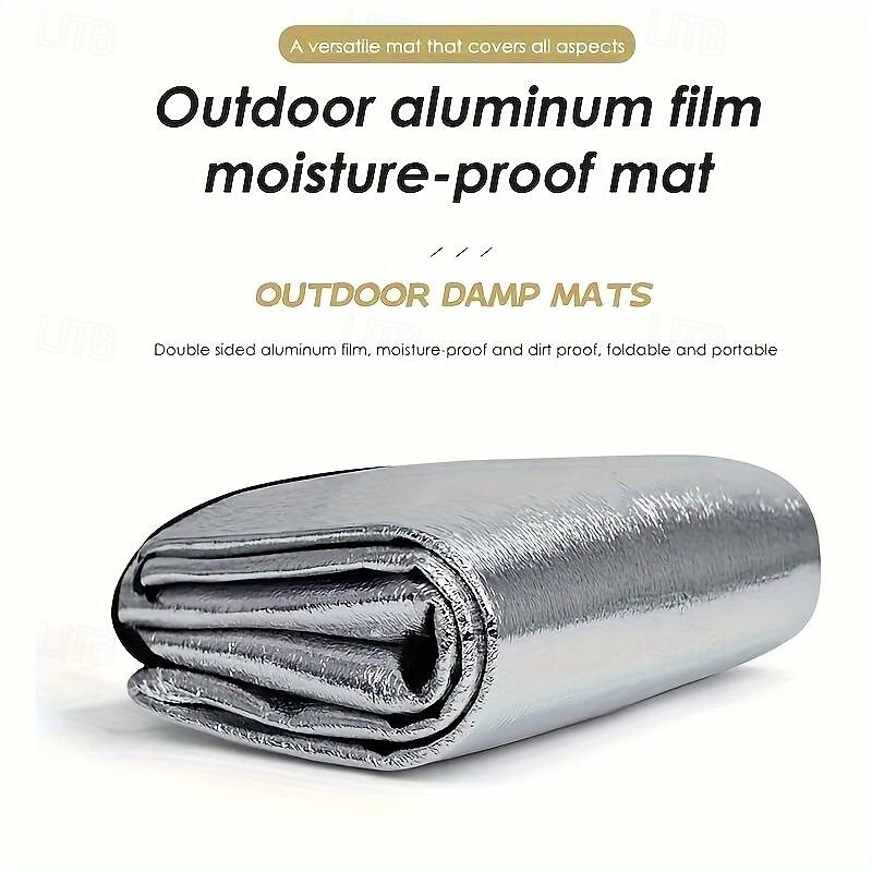 Portable Moisture Proof Mat Comfortable Outdoor Camping Double Sided Moisture-proof Auminum Foil Foam Mat Picnic Camping2