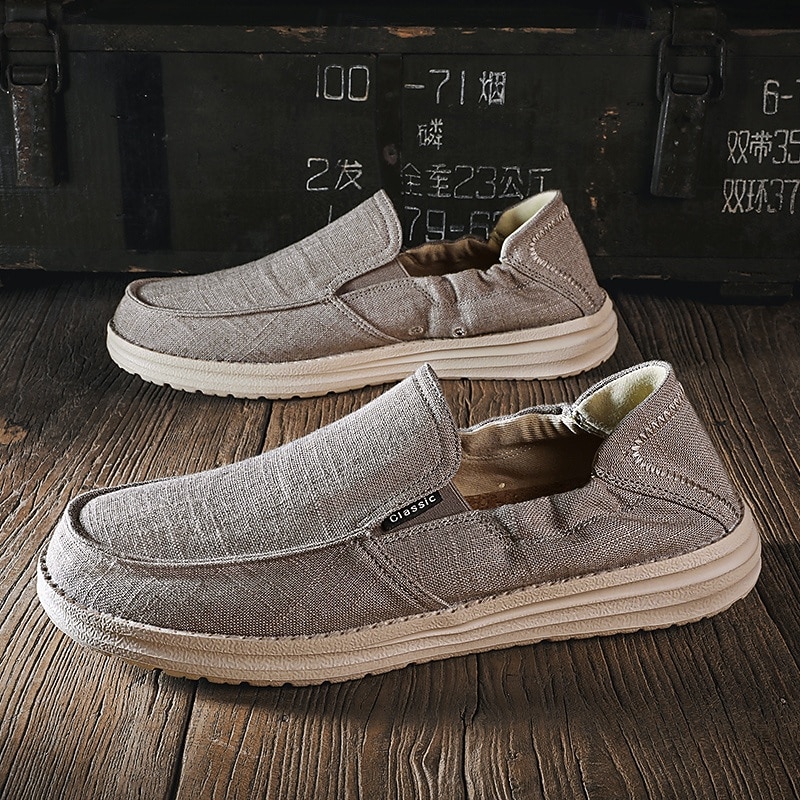 Men's Slip-On Casual Shoes – Comfortable and Stylish Breathable Linen Sneakers for Everyday Wear3