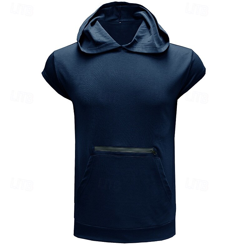 Men's Hoodie Black White Navy Blue Brown Green Hooded Plain Basic Casual Clothing Apparel Hoodies Sweatshirts2