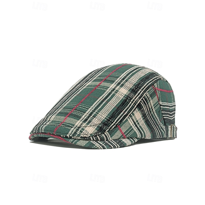 Men's Plaid Flat Cap – Vintage Style Newsboy Hat for St. Patrick's Day, Casual Outfits, Outdoor Activities and Everyday Wear4