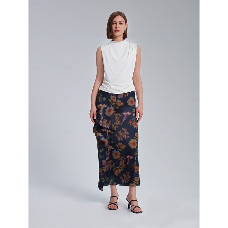 Side Ruching High-Neck Top4