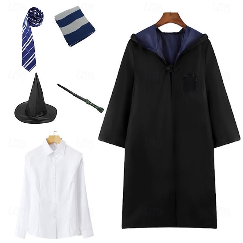 Magic Harry Slytherin Hufflepuff Cosplay Costume Outfits Classic & Timeless Movie Cosplay for Boys Girls' Kid's Christmas Carnival Masquerade Bachelorette Party2