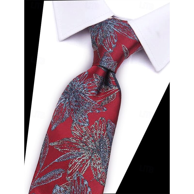 Men's Vintage Floral and Paisley Pattern Neckties – Elegant Silk Tie Set for Weddings, Formal Events and Office Wear