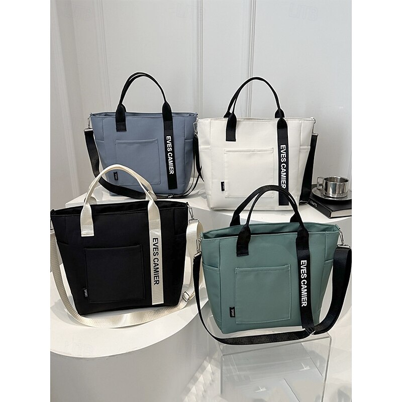 Water-Resistant Canvas Tote Bag – Versatile Large-Capacity Bag for Women with Handheld and Shoulder Carry Options, Perfect for Work, Shopping and Daily Use3