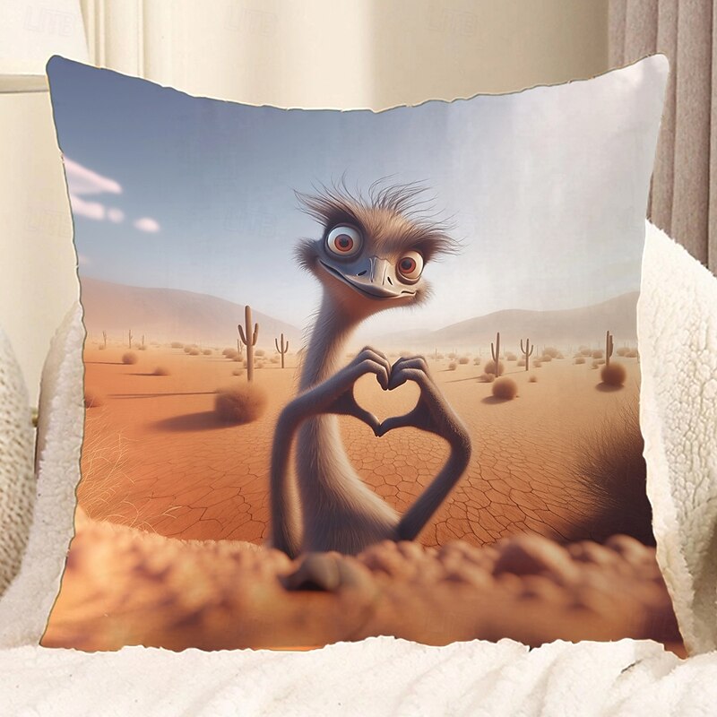 Decorative Toss Pillows Cover 1PC Soft Square Cushion Case Pillowcase for Bedroom Livingroom Sofa Couch Chair Funny Heart Crocodile4