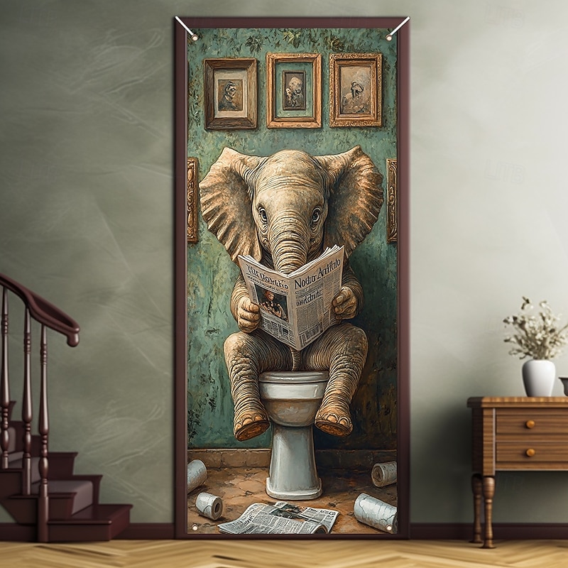 Door Decorations Door Covers Funny Animals Door Tapestry Door Curtain Decoration Backdrop Indoor/Outdoor Door Banner for Front Door Farmhouse3