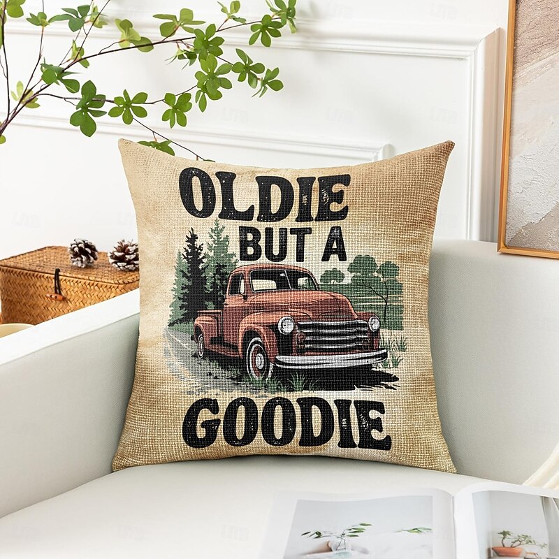 Vintage Decorative Toss Pillows Cover 1PC Soft Square Couch Cushion Case Pillowcase for Bedroom Livingroom Sofa Chair Oldie but a Goodie3