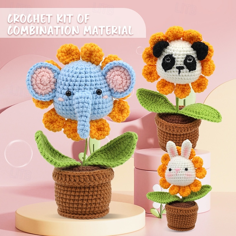 Crochet Kit for Beginners - Complete Crochet Kits with Stitch by Stitch Video Tutorial Beginner Crochet Kit for Adults Kids Gift - Starter Easy Learn to Crochet