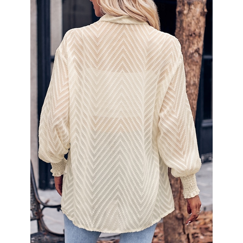 Women's Dressy Dusters Dressy Jackets Casual Jacket Vacation Street Daily Wear Summer Spring Regular Coat Regular Fit Comfortable Breathable Casual Jacket Long Sleeve non-printing Plain Oversized3