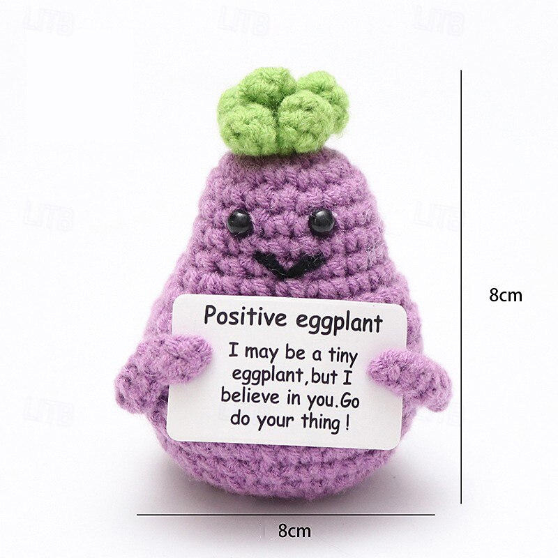 Handmade Emotional Pickle Gift Cucumber Crochet Doll Inspirational Gifts with Cards Cute Knitted Funny Support Pickle Potato Friend Birthday3