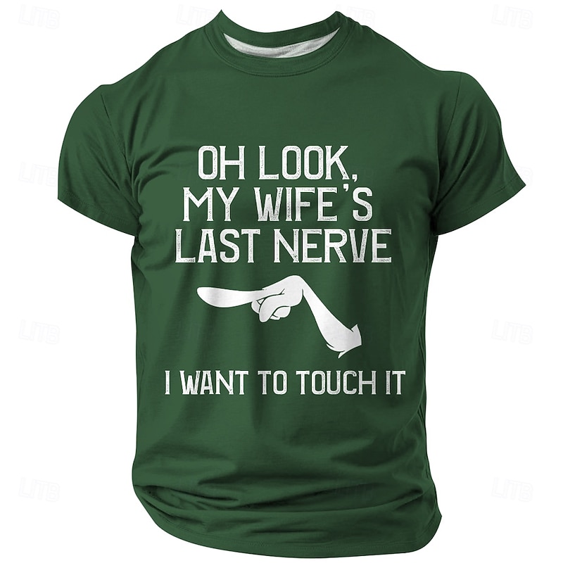 Men's Funny Slang T Shirt Short Sleeve T shirt 3D Print Crew Neck Shirt Fashion Daily Street Daily Blue Green Dark Gray Summer Spring Clothing Apparel S M L XL XXL XXXL2