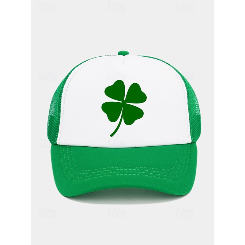 St. Patrick's Day Trucker Hats - Clover and Funny Slogan Designs for Men and Women, Green and White Adjustable Caps for Holiday Parties, Parades, and Festive Celebrations4