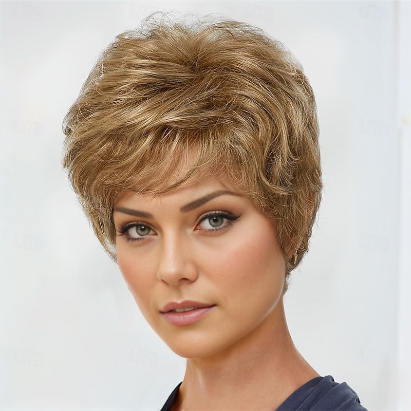 Classic Short Wig with Enviable Volume and Textured Layers / Multi-Tonal Shades of Blonde2