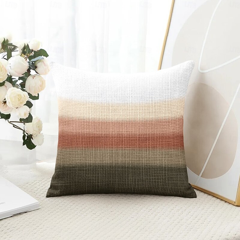 Radiant Color Decorative Toss Pillows Cover 1PC Soft Square Couch Cushion Case Pillowcase for Bedroom Livingroom Sofa Chair