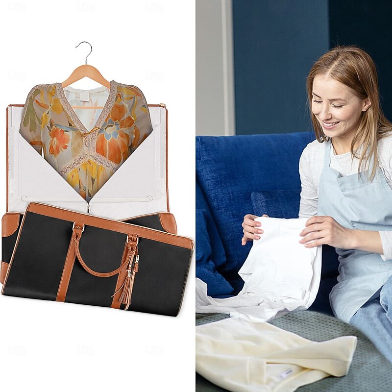 Camping Travel Suitcase Leather Handbag for Women, Fashionable Business Travel Crossbody Bag with Large Capacity3