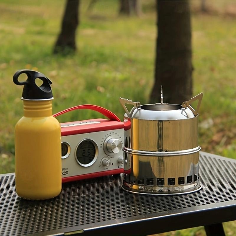 Outdoor Heater Outdoor Camping Stove Camping Stove Wood Gasifier Cooker Oven Wood Stove Stainless Steel Picnic Hiking Camping3