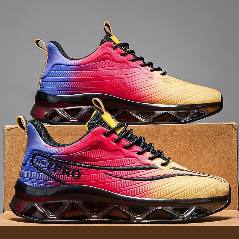 Men's Gradient Color Athletic Running Shoes – Lightweight Breathable Mesh Sneakers with Cushioned Sole for Training, Gym and Casual Wear4