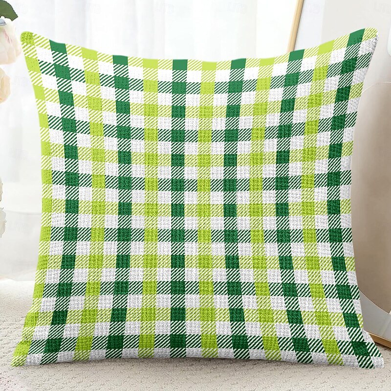 Saint Patrick's Day Decorative Toss Pillows Cover 1PC Green Irish Soft Square Couch Cushion Case Pillowcase for Bedroom Livingroom Sofa Chair4