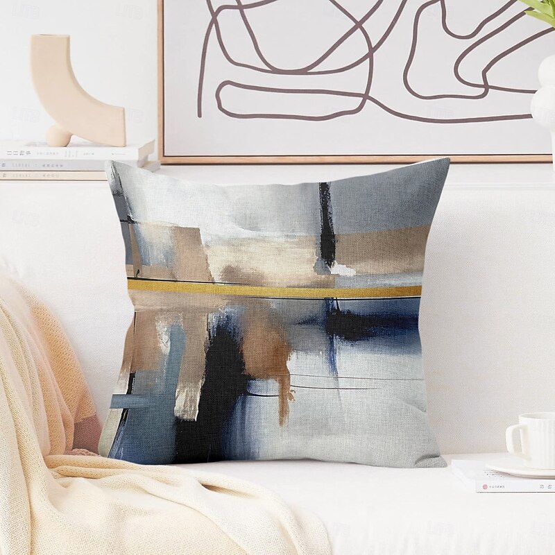 Vintage Decorative Toss Pillows Cover 1PC Marble Soft Square Couch Cushion Case Pillowcase for Bedroom Livingroom Sofa Chair4