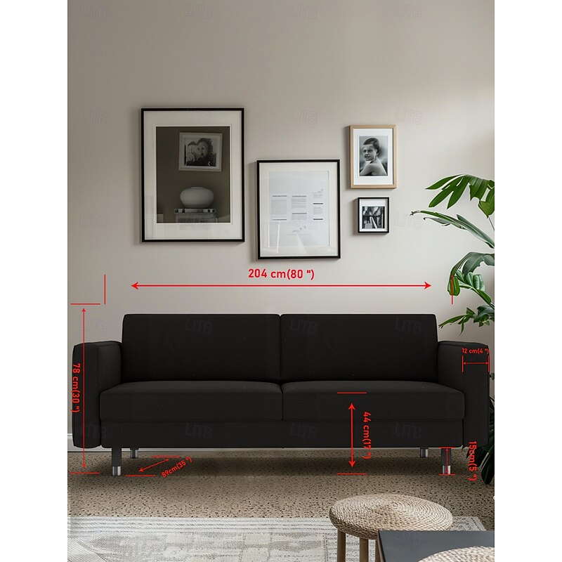 100% Cotton Sofa Cover Solid Color Quilted Cotton Slipcovers LANDcover LITB PRIME cover4