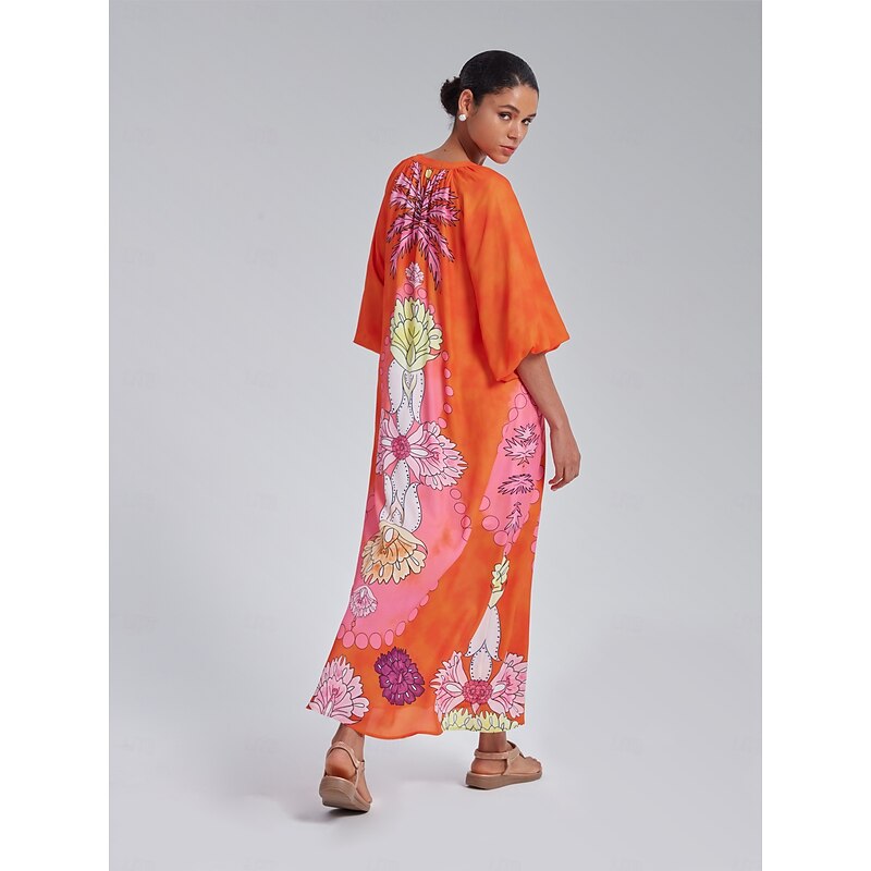 Bohemian Floral Print Dress3