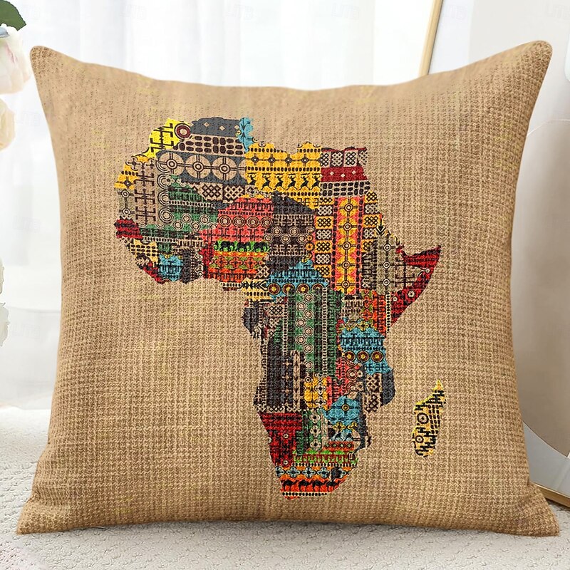 Vintage African Decorative Toss Pillows Cover 1PC Soft Square Couch Cushion Case Pillowcase for Bedroom Livingroom Sofa Chair3