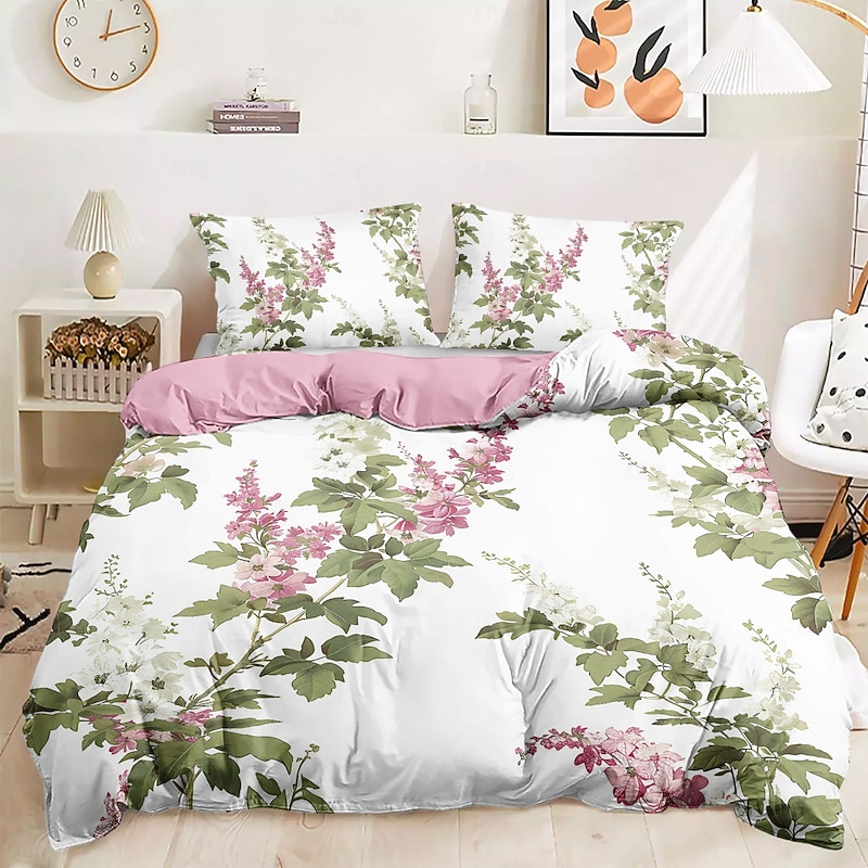 Floral Pattern Duvet Cover Set Set Soft 3-Piece Luxury Cotton Bedding Set Home Decor Gift Twin Full King Queen Size Duvet Cover2