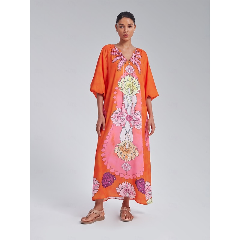 Bohemian Floral Print Dress4