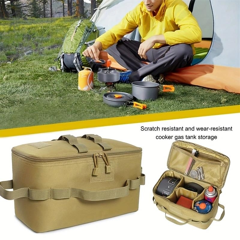 Camping Cookware Storage Bag, Camping Cooking Utensils Organizer, Camping Storage Handbag, Barbecue Tool Storage Bag, Cookware Utensils Kit Travel Hanging Bag Outdoor Equipment Carry Bag4