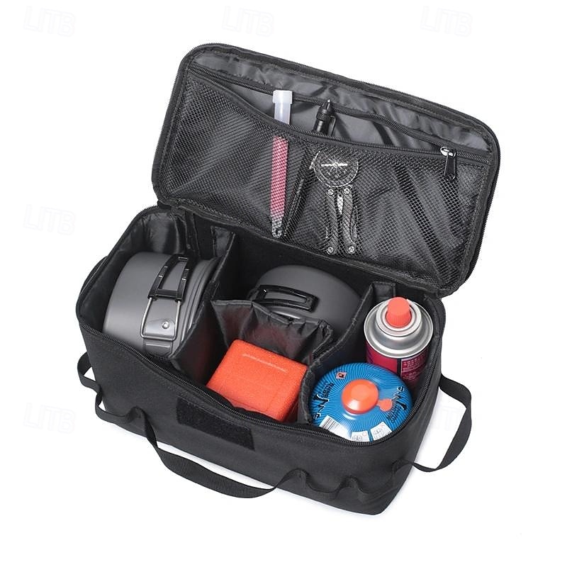 Camping Cookware Storage Bag, Camping Cooking Utensils Organizer, Camping Storage Handbag, Barbecue Tool Storage Bag, Cookware Utensils Kit Travel Hanging Bag Outdoor Equipment Carry Bag3