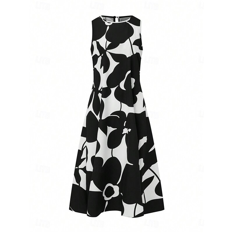 Women's Long Dress Maxi Dress Casual Dress Tank Dress Stylish Casual Vacation Daily Regular Fit Floral Sleeveless Crew Neck Black Blue Summer2