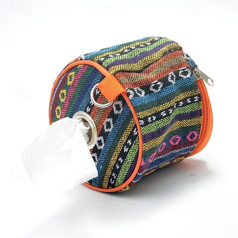 Outdoor Camping Tissue Box / Car / Home Roll Paper Towel Holder / Collapsible Ethnic Style Tissue Bag / Miscellaneous Storage Box2