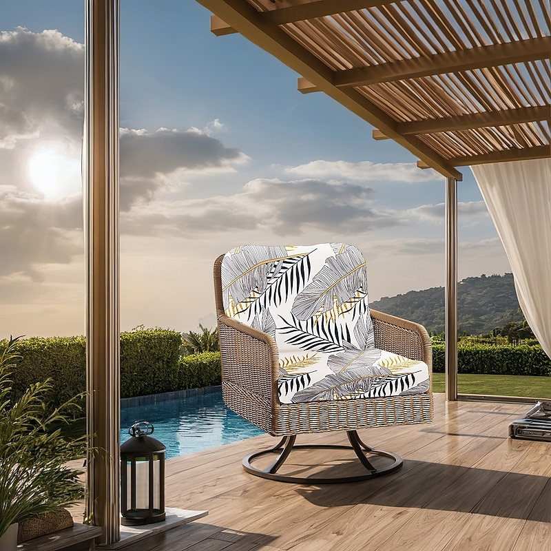 Patio Stretch Sofa Cushion Covers Outdoor Cushion Cover Replacement Couch Slipcover Sofa Seat Cover Flexibility Chair Cushion Cover Porch Patio Furniture Protector