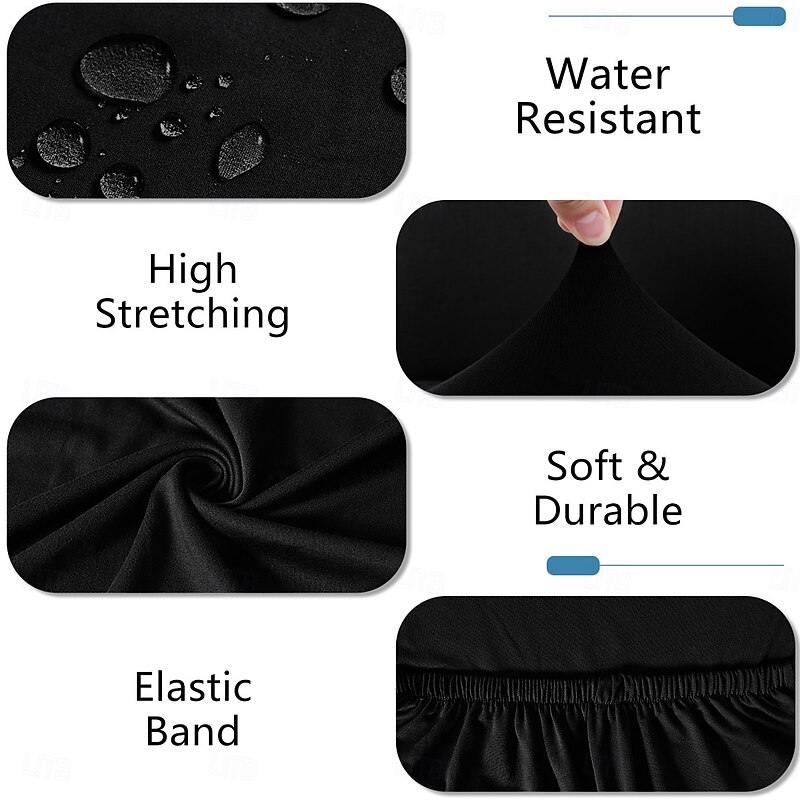 Chair Seat Covers, Dining Room Chair Seat Covers with Ties, Stretch Jacquard Chair Covers Protectors for Dining Room Kitchen Chairs4