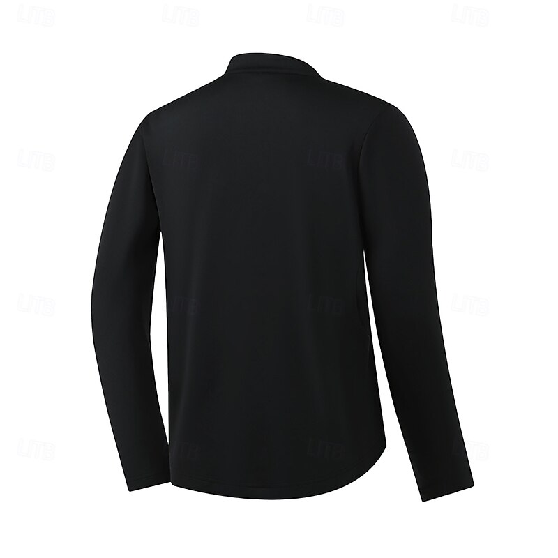 Men's Zip Up Hoodies Quarter Zip Sweatshirt Black Light Green Dark Gray Beige Standing Collar Plain Cool Casual Athletic Clothing Apparel Hoodies Sweatshirts  Long Sleeve4