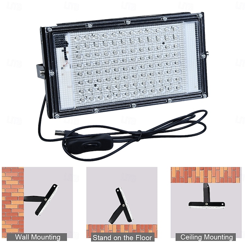 5V USB Black Light, UV Purple Light Flashlight Worklight with Stage Atmosphere Light Source Party  Lights Indoor for Home Living 1pc4