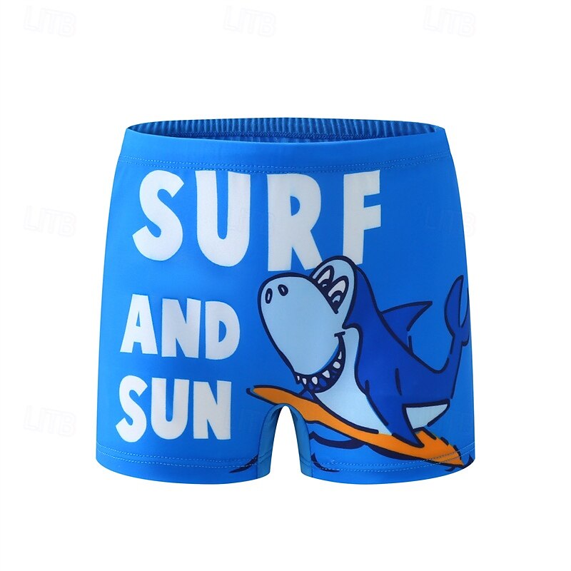 Kids Boys Beach Shorts Dinosaur Sleeveless Beach Vacation Navy Blue Summer Clothes 4 years+2