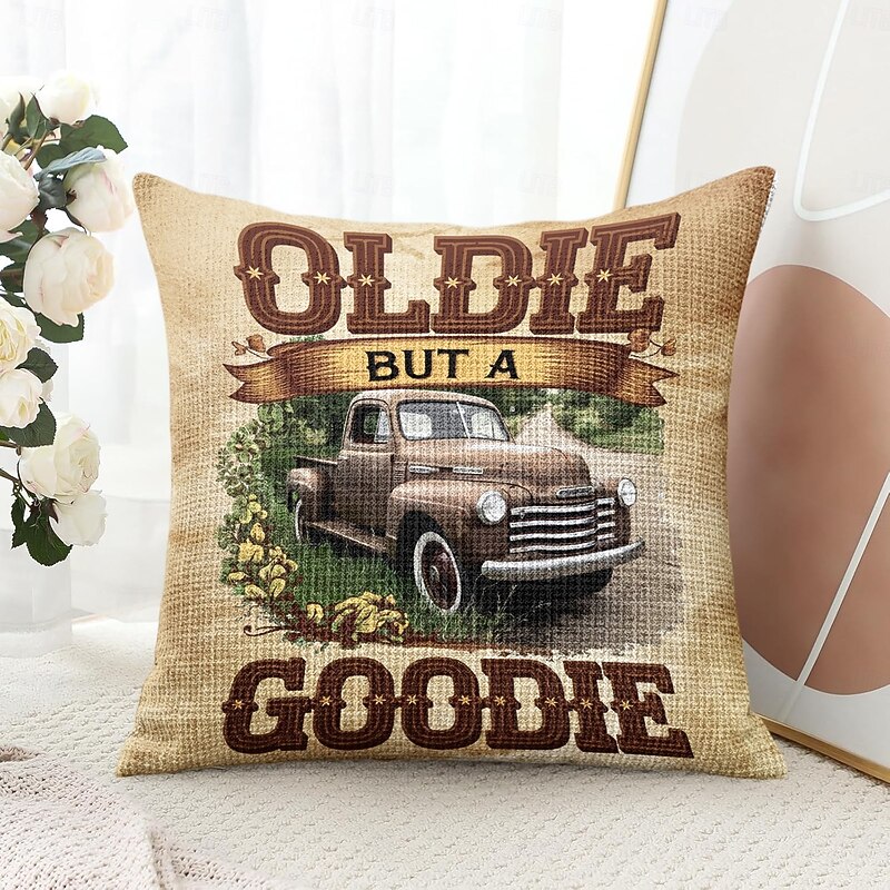 Vintage Decorative Toss Pillows Cover 1PC Soft Square Couch Cushion Case Pillowcase for Bedroom Livingroom Sofa Chair Oldie but a Goodie4