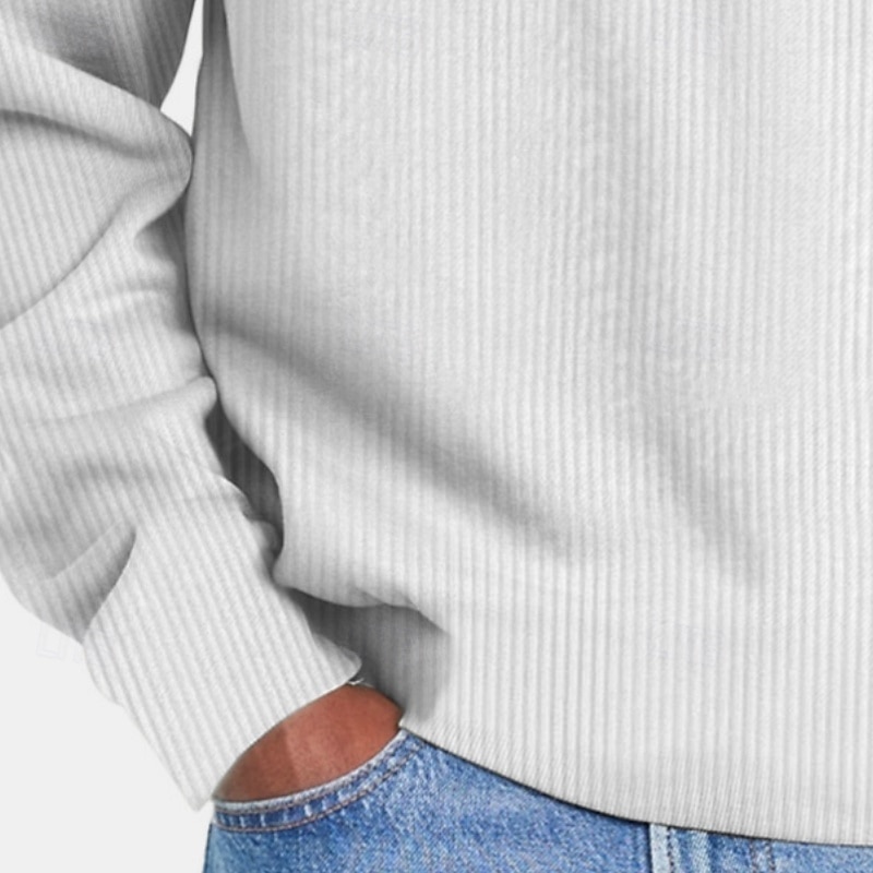 Men's Corduroy Shirt Polo Shirts Formal Work Ribbed Polo Collar Long Sleeve Fashion Comfortable Color Block Buttons Spring Fall Black White Gray Corduroy Shirt3