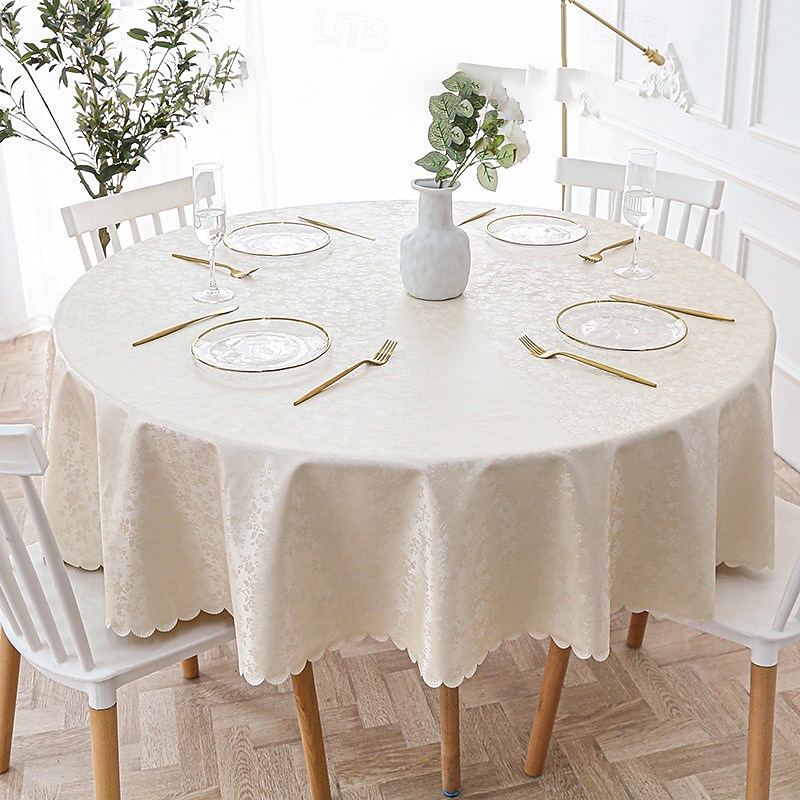Round Table Cloth Vinyl Tablecloth Wipe Clean Spring Tablecloth Oilcloth Farmhouse Outdoor Picnic Cloth Table Cover For Wedding Dining4