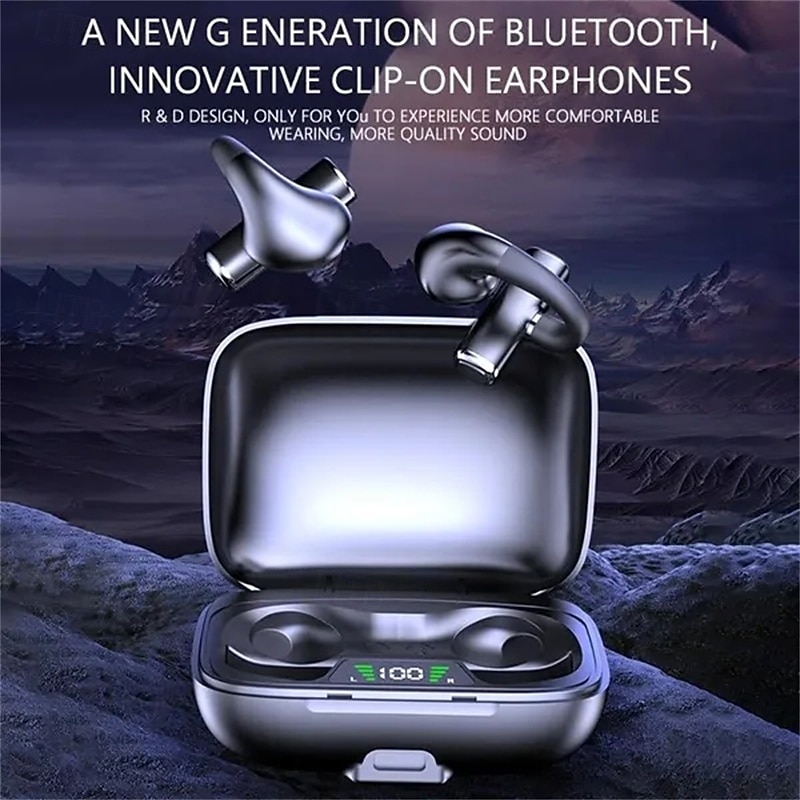 Sport Bluetooth 5.3 Headphones Noise Cancelling Wireless Headsets Gaming Earphones Not in Ear Stereo Earbuds Led Power Display Charging Case for Smartphone2