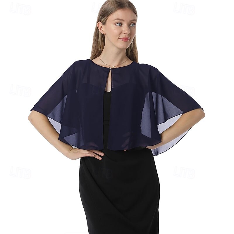 Chiffon Capelet Soft capes Shawls and Wraps for Evening Dress Wedding Cape 1920s shawl accessories for women flapper Cover Up2