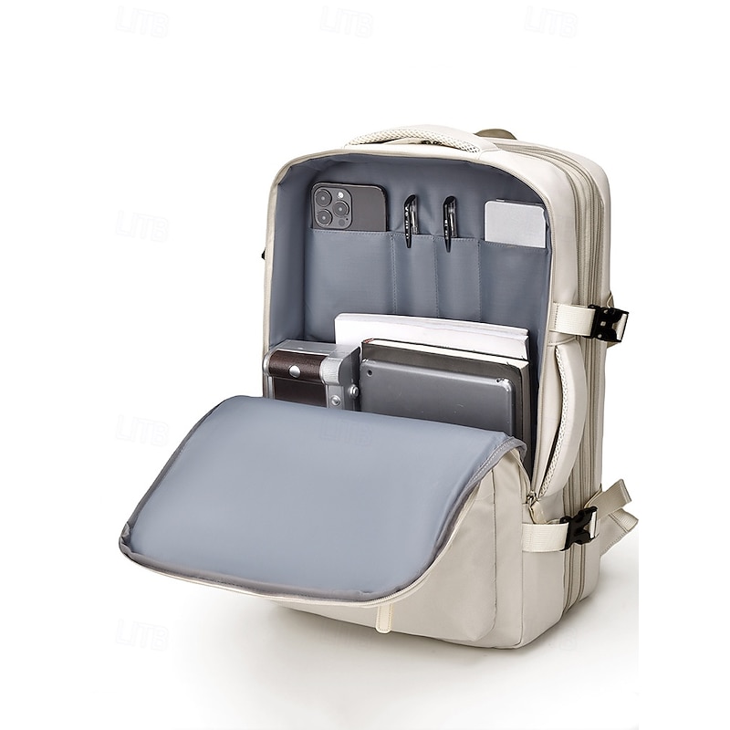 Expandable Large-Capacity Waterproof Laptop Backpack – Stylish Multi-Pocket Design for Men and Women, Perfect for Travel, Work or School Black Pink Green