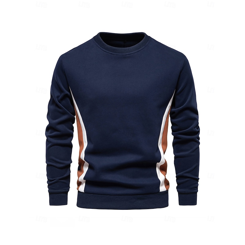 Men's Golf Pullover Sweatshirt Navy Blue Brown Green Long Sleeve Thermal Warm Top Fall Winter Golf Attire Clothes Outfits Wear Apparel