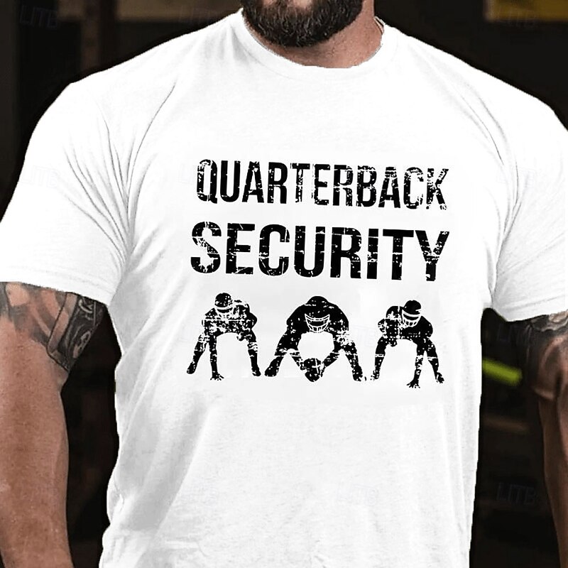 Men's Letter Printed Super Bowl American football T Shirt Tee Top 100% Cotton Short Sleeve Graphic Shirt Heather Gray Black White Comfortable Tee Vacation Street Fashion Designer Clothing2