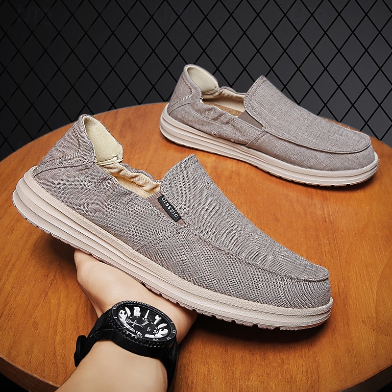 Men's Slip-On Casual Shoes – Comfortable and Stylish Breathable Linen Sneakers for Everyday Wear2