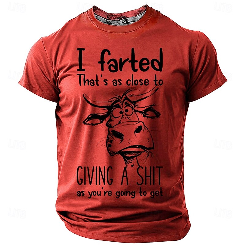 Men's Funny Graphic T-Shirt - I Farted That's As Close To Giving A Shit Sarcastic Humor Tee4