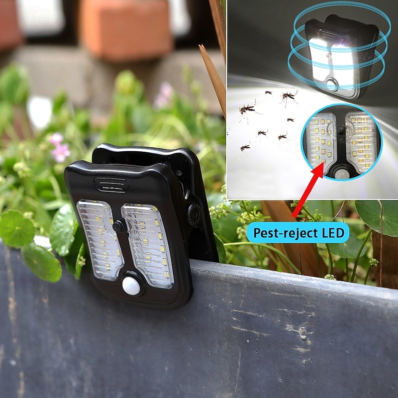 Solar Powered Smart Motion Sensor Light with Mosquito Repellent Adjustable Brightness, Energy-Saving for Outdoor Gardens, Patios, and Parks2