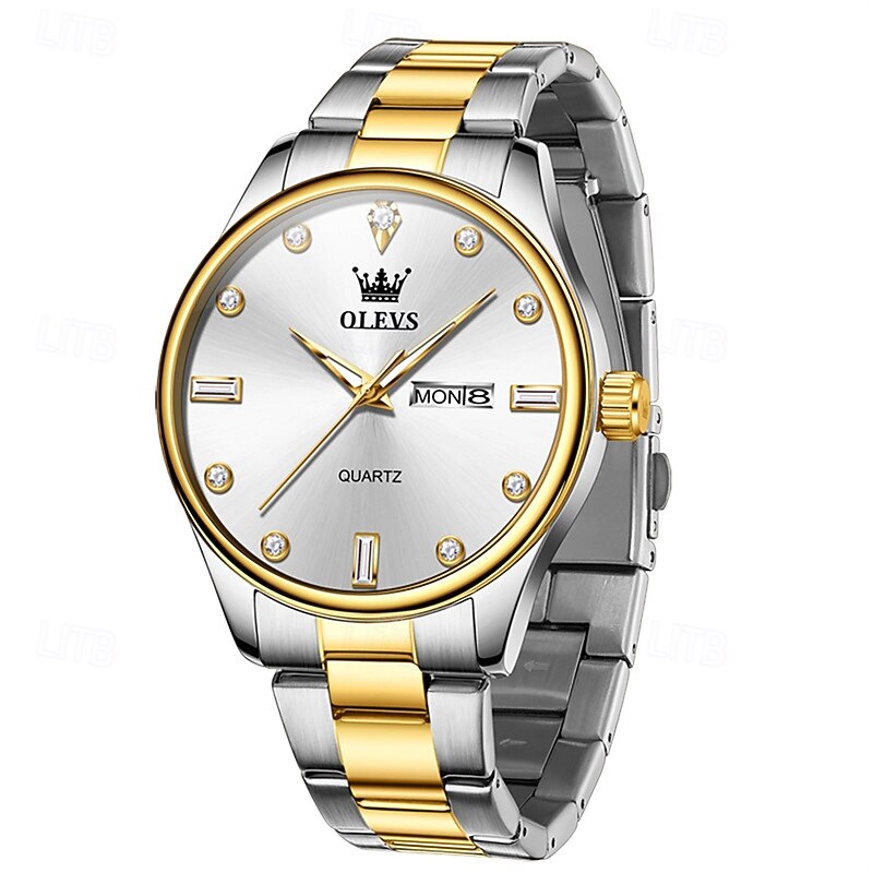The New Olevs Men'S Business Quartz Watch Luminous Calendar Week Display Fashion Multi-Functional Quartz Watch Waterproof Sports Leisure Watch4